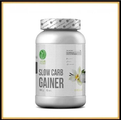 Nature Foods Slow Carb Gainer, малина (1000г)