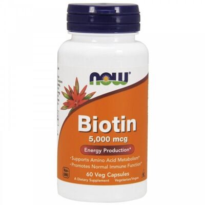 NOW BIOTIN 5000IU (60 капс)