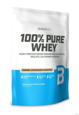 BiotechUSA 100% Pure Whey, карамель-капучино (454г)