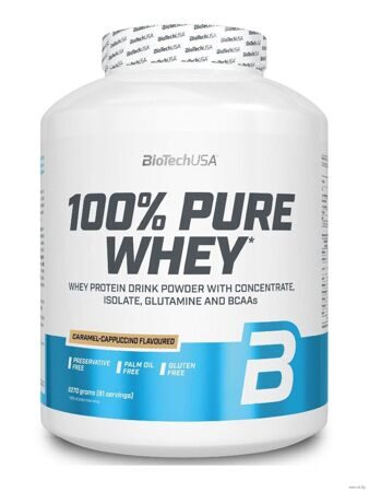 BiotechUSA 100% Pure Whey, карамель-капучино (2270г)