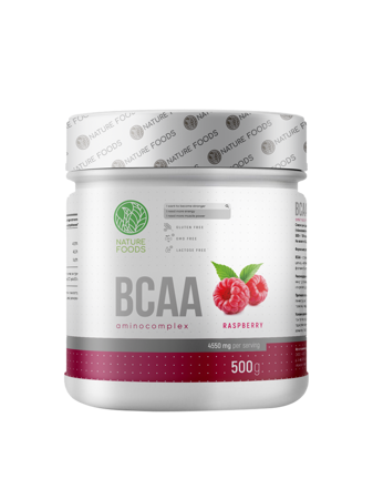 Nature Foods BCAA, малина (500г)