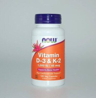 NOW VITAMIN D-3 & K2 (120 капс)