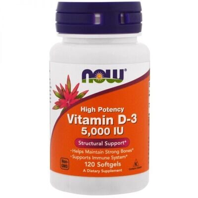 NOW VITAMIN D-3 5000IU (240 капс)