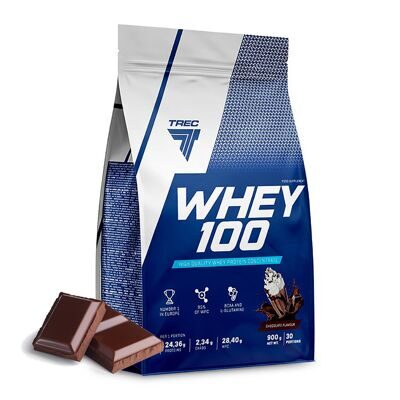 Trec Nutrition Whey 100%, шоколад-кокос (900г)