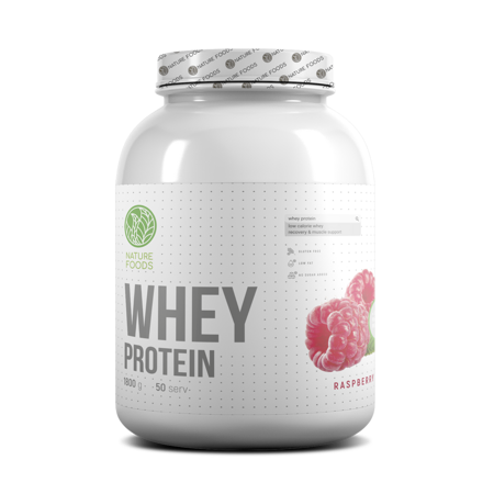 Nature Foods Whey Protein, малина (1800г)